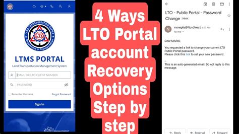 Lto Portal Account Recovery Options Youtube