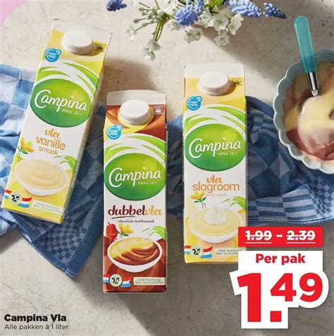 Campina Vla 1 Liter Aanbieding Bij PLUS