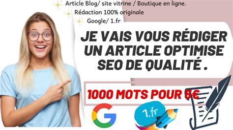 Je vais rédiger un article optimisé SEO de 1000 mots pour votre blog ou