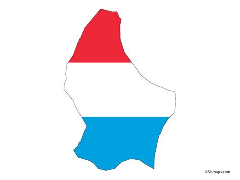 Flag map of luxembourg – Artofit