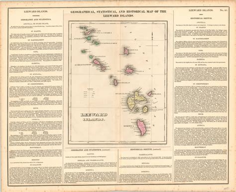 Geographical Statistical And Historical Map Of The Leeward Islands