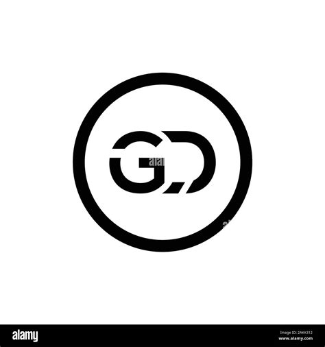 Gd Inicial Carta Logotipo Enlazado Gd Carta Tipo Plantilla Vectorial