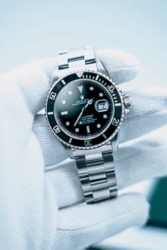 Rolex Submariner Men S Black Watch 16610 For Sale Online EBay