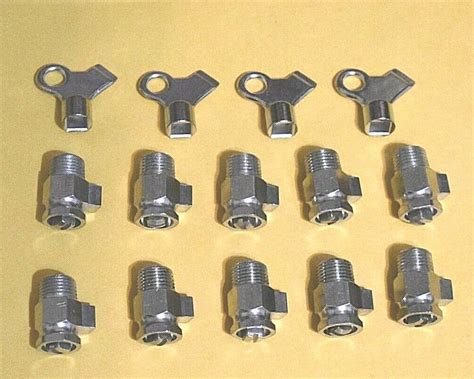 Radiator Nickel Plated Brass Air Vent Bleeder Coin Valves Mip