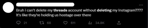 Psa You Can T Delete Your Threads Account Without Deleting Your