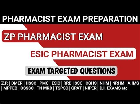 Esic Pharmacist Exam Preparation Zp Pharmacist Exam Preparation Ibps