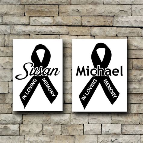 In Loving Memory Ribbon Vinyl Car Decal Personalized Etsy