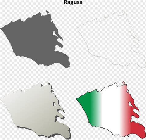 Ragusa Conjunto De Mapas De Contorno Detallado En Blanco Png Pngwing