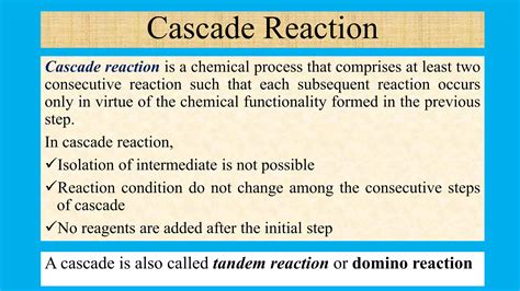 Cascade Reactions Ppt