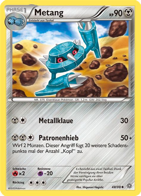 Metang 48 98 Wert Bild Künstler Seltenheit Pokemonkarte de