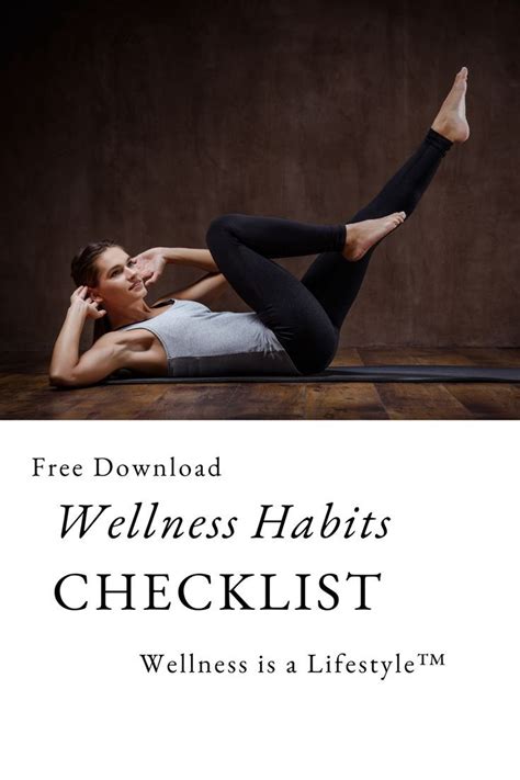 Wellness Habits Checklist Free Download Artofit