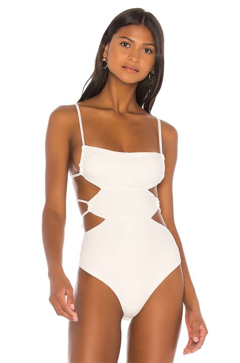 H Ours Mindy Bodysuit In White REVOLVE