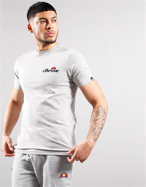 Ellesse Voodoo T Shirt Grey Marl Terraces Menswear