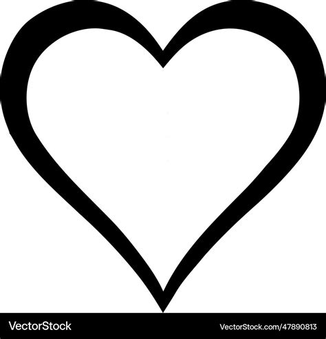 Heart outline icon image Royalty Free Vector Image