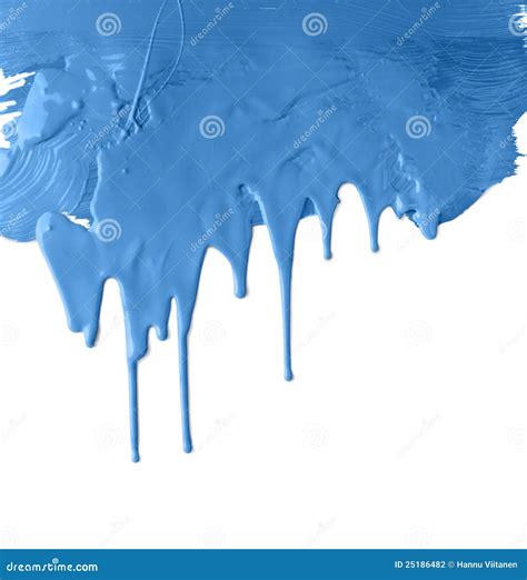 Thick Blue Dripping Paint Stock Photography Image 25186482