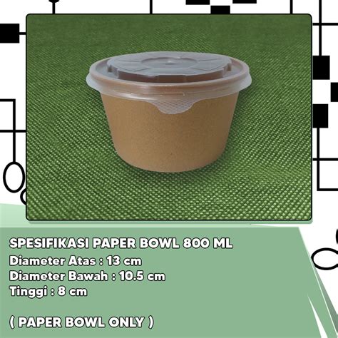 Jual PAPER BOWL ALL SIZE TUTUP MANGKUK KERTAS WADAH KERTAS TEBAL