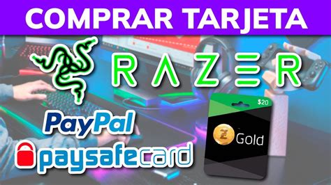 Cómo comprar Tarjeta de Regalo RAZER GOLD con PayPal PaySafeCard