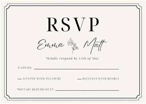 Free And Customizable Rsvp Templates