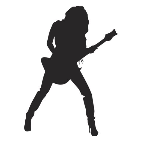 Female Guitarist Silhouette Ad Ad Spon Silhouette Guitarist