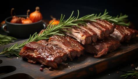 Premium Photo Succulent Roasted Barbecue Pork Ribs With Juicy And