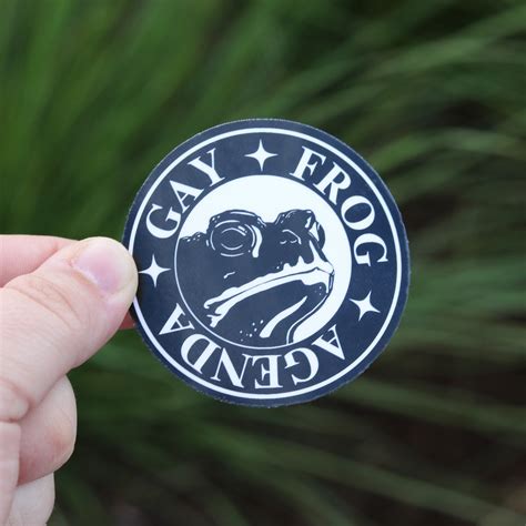 Gay Frog Agenda Sticker Etsy