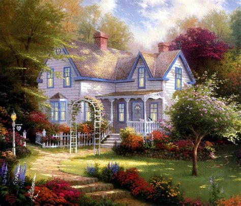 Thomas Kinkade Beyond The Garden Gate 01 Thomas Kinkade Paintings