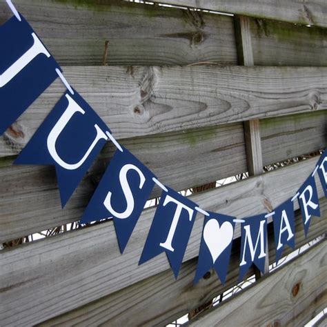 Just Married Banner - Etsy