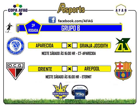 Neste Final De Semana Acontece A 3ª Rodada Da Copa Afag ~ Mais Futebol Goianomais Futebol Goiano