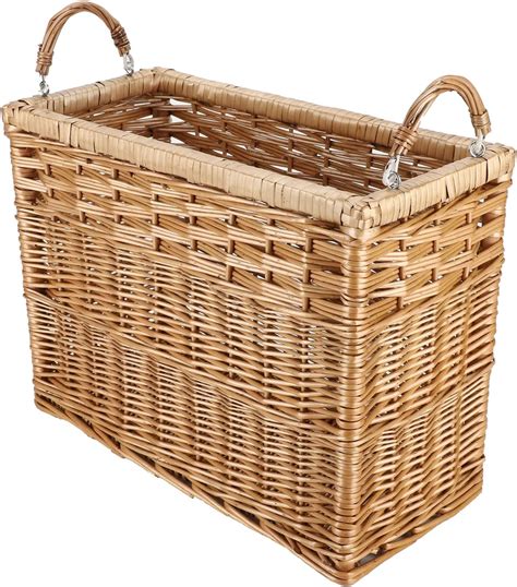 Yahuan Natural Wicker Storage Basket With Built In Handles