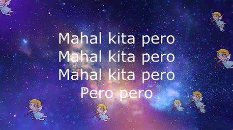 Lyrics Mahal Kita Pero By Janella Salvador Youtube