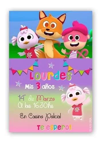 Invitación Digital Y Para Imprimir De La Patita Lulu en venta en Manuel