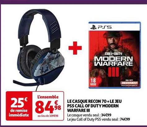 Promo Le Casque Recon 70 Le Jeu Ps5 Call Of Duty Modern Warfare Iii