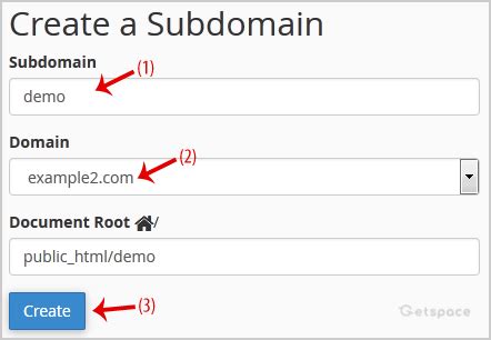 Getspace Ireland How To Create A Subdomain In CPanel