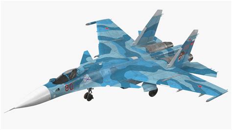 Sukhoi Su 33 Russian Navy Multirole Fighter 3d Model 129 Fbx Gltf