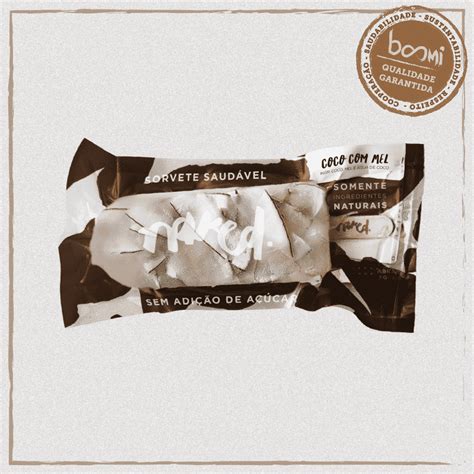 Picolé Natural de Coco e Mel Naked g Boomi