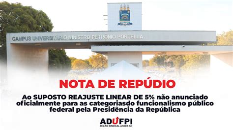 Nota De Repúdio Ao Suposto Reajuste Linear De 5 Não Anunciado