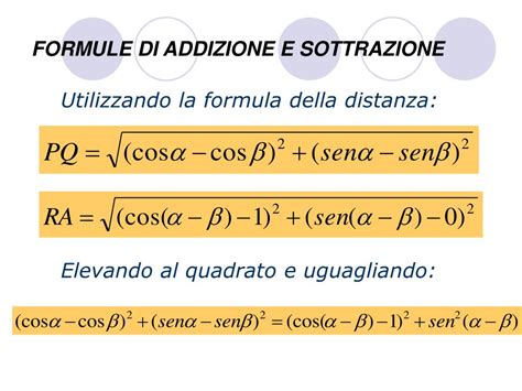 Ppt Formule Di Addizione E Sottrazione Powerpoint Presentation Free