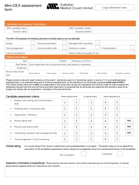 Fillable Online An Analysis Of 1427 Mini CEX Assessment Forms Fax Email