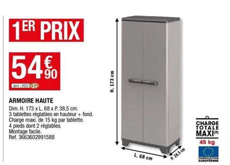 Promo Armoire Haute chez Brico Dépôt iCatalogue fr