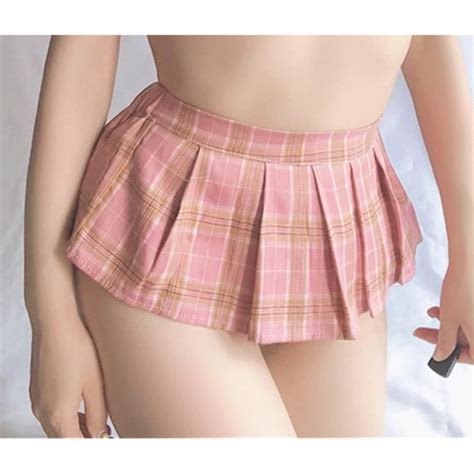 Jupe Mini jupe courte plissée pour femme Style japonais Sexy