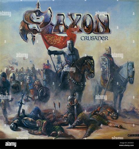 SAXON Crusader FOC - Vintage vinyl album cover Stock Photo - Alamy