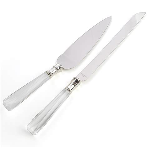 Whitehill Ssteel And Glass Handled Cake Knife And Server 2pc Peters