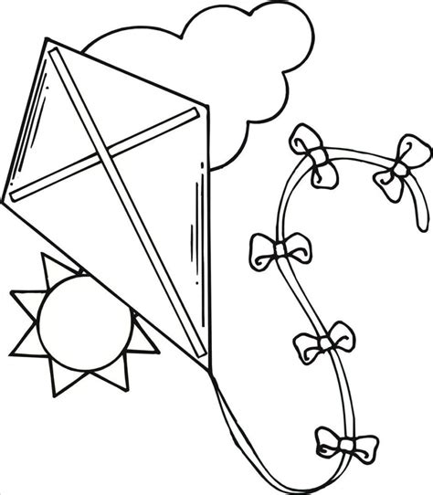 Printable Kite Coloring Page Printable Templates