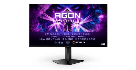 Aoc Introduces Agon Pro Ag276qzd Oled Gaming Monitor