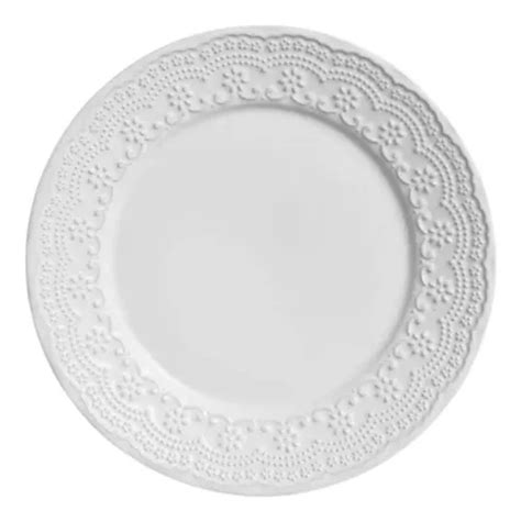 Pratos Raso Madeleine Ceramica Porto Brasil 6 Unidades Frete grátis