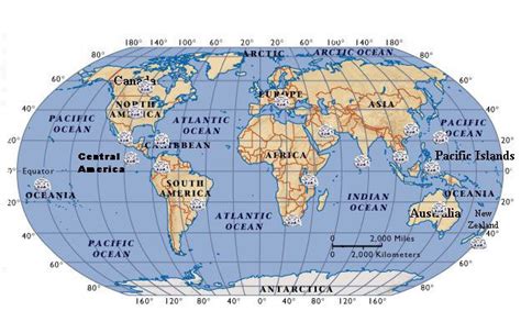 Printable Free World Map with Coordinates & Countries [PDF]