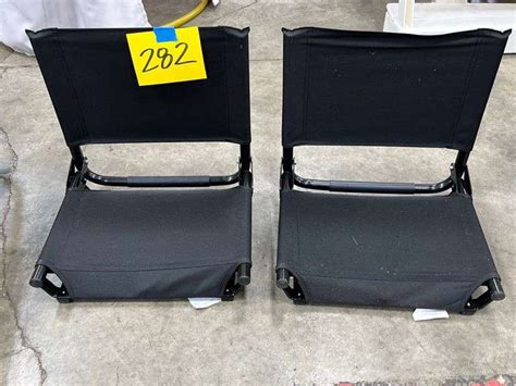 (2) STADIUM SEATS - BLACK - Earl's Auction Company