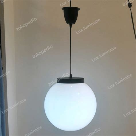 Jual Kap Lampu Gantung Bulat Susu 30cm Jakarta Barat Lux Luminaire