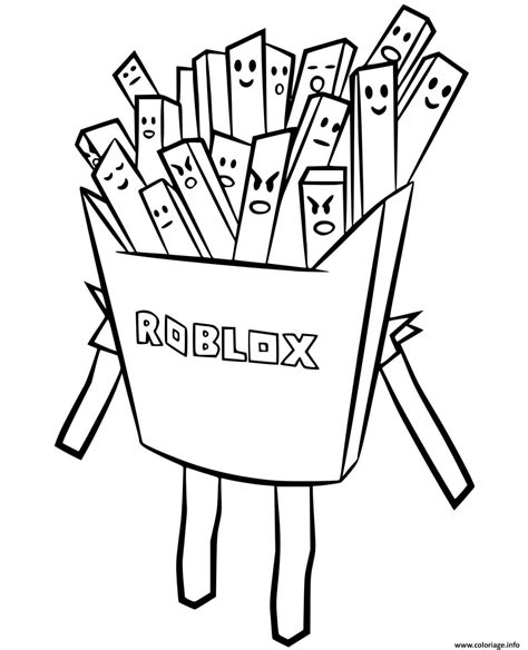 Coloriage Roblox Gang O Fries Dessin Roblox à Imprimer