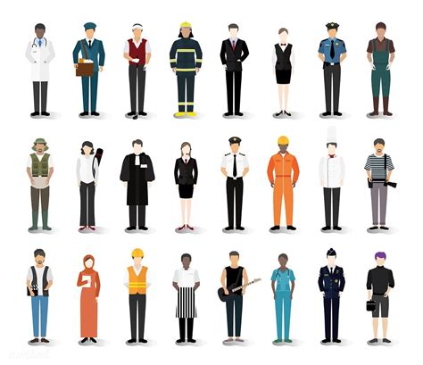 Illustration Vector Of Various Careers And Professions Professions